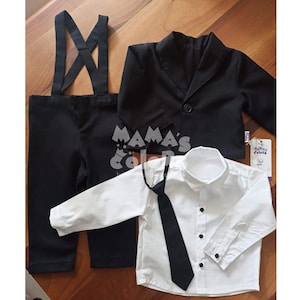 Boys Handmade Baby Boss Suit, Baby Boss inspired Jacket Shirt Trousers  Suit, Baby Boss Black Suit