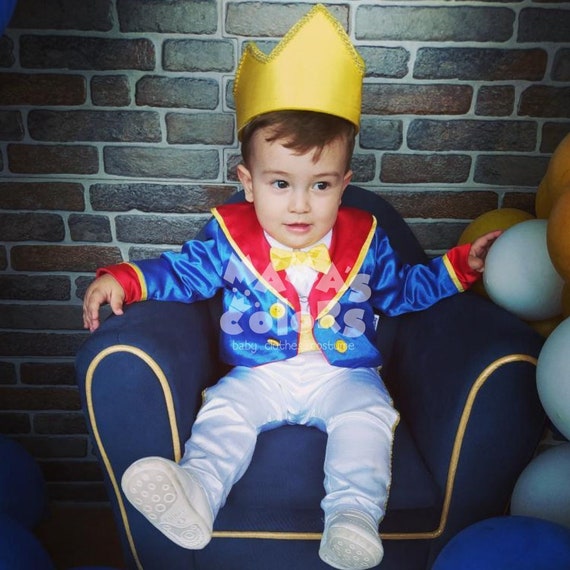 Costume Petit Prince pour bébé garçon, Cape Bleue Avec Doublure