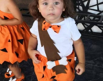 フリントストーンズ バムバム コスチューム、ハロウィン幼児用衣装