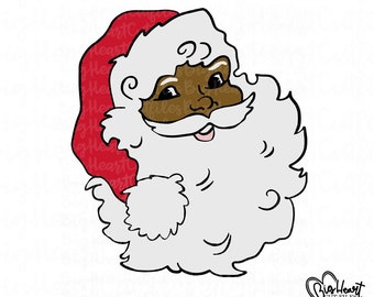 Download Black Santa Svg Etsy
