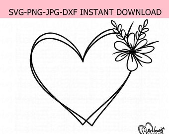 Download Heart Wreath Svg Etsy