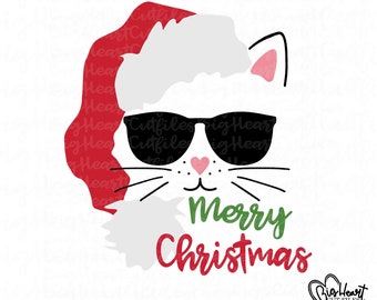 Download Christmas Cat Svg Etsy