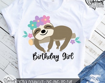 Download Sloth Birthday Svg Etsy