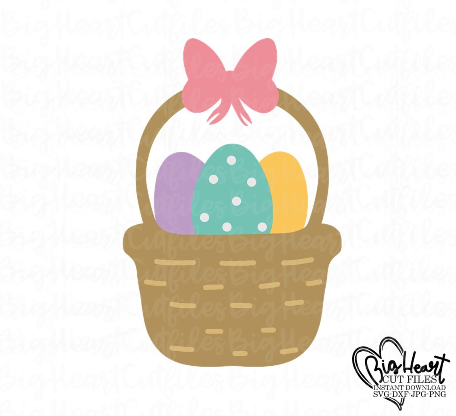 Easter Basket Svg Png Jpg Dxf Easter Svg Basket Svg Etsy
