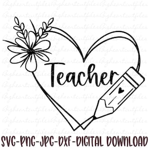 Professor Coração Svg