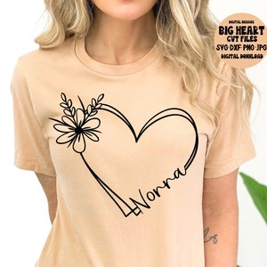Nonna Heart Svg, Png, JPG, Dxf, Día de la Madre Svg, Nonna Svg, Nonna Cut File, Descarga instantánea, Silueta, Cricut, Sublimación