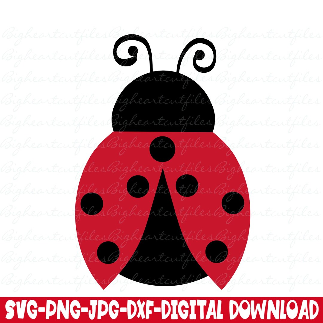Ladybug Svg Png Jpg Dxf Ladybird Silhouette and Cricut Cut Files ...