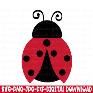 Ladybug Svg Png Jpg Dxf Ladybird Silhouette and Cricut Cut Files Digital Download