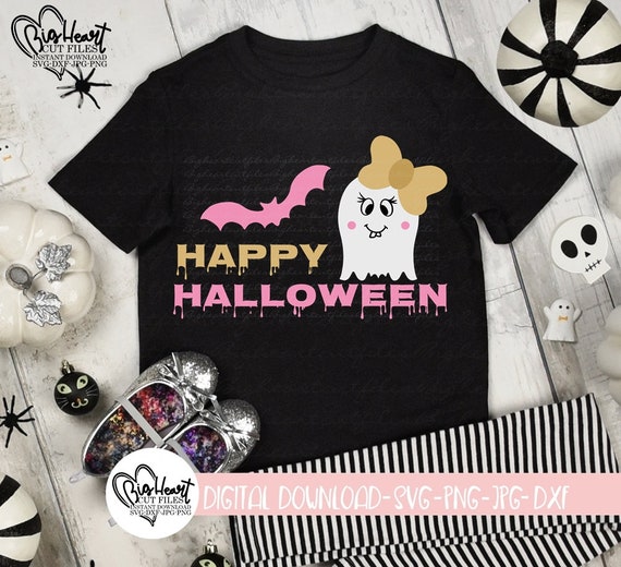 Girl Halloween Ghost Svg Png Jpg Dxf Ghost Svg Happy | Etsy
