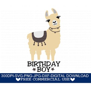 Birthday Boy Svg, Png, Jpg, Dxg, Llama Birthday Svg Cut files