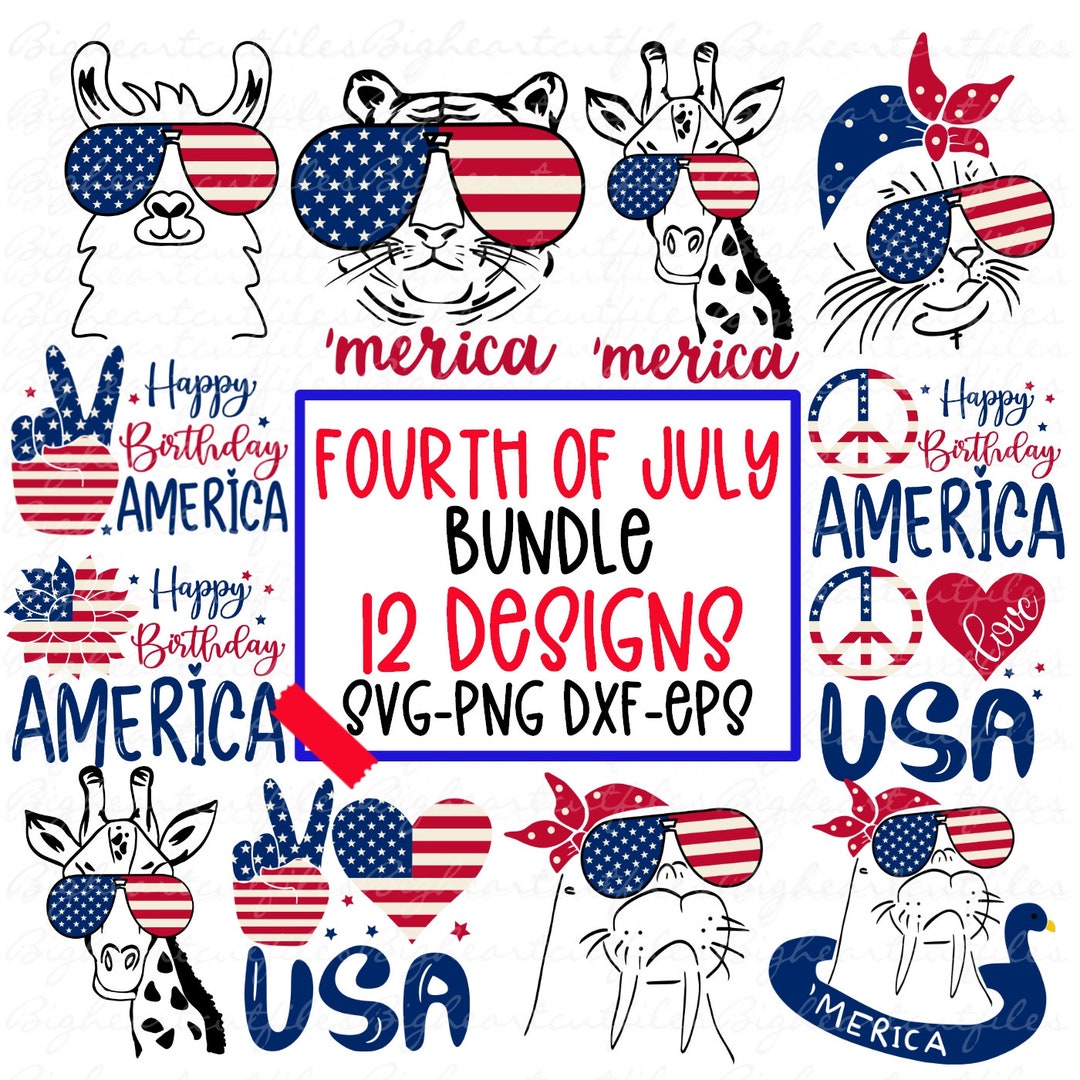 America Svg Bundle Patriotic Svg Png Dxf Eps Independence Day 4th of ...