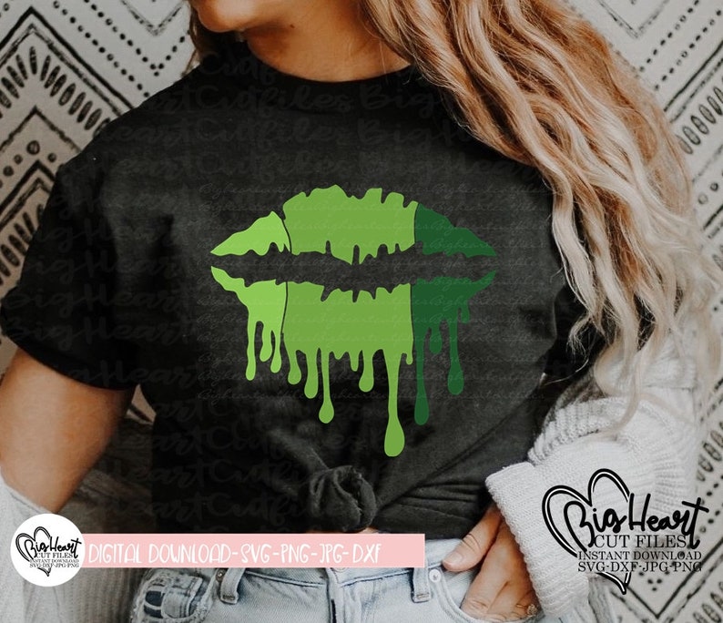 Dripping Lips Svg Png Jpg Dxf St Patricks Day Svg St - Etsy