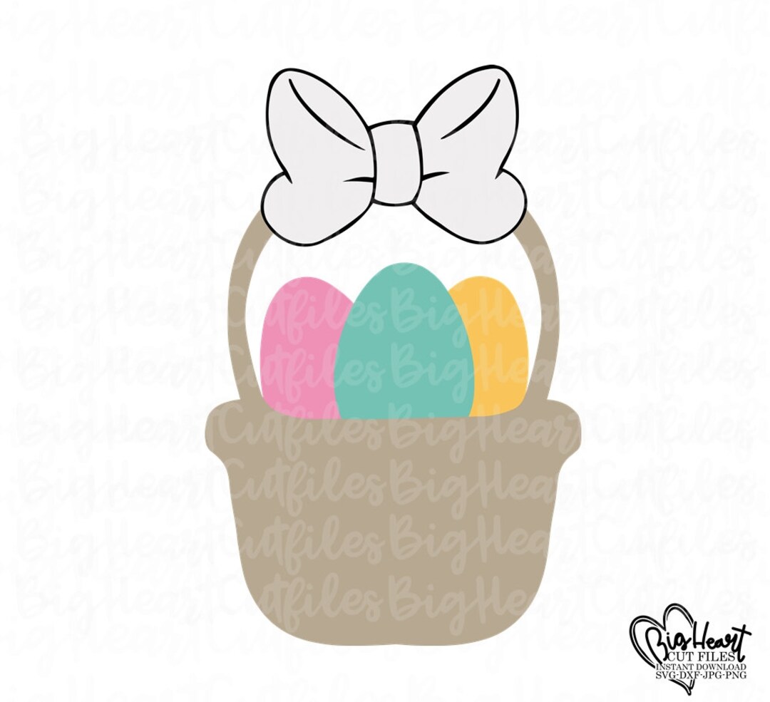 Easter Basket Svg Png Jpg Dxf Easter Svg Basket Svg - Etsy