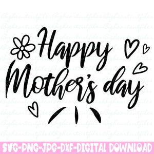 Feliz Día de la Madre Archivos SVG de corte Descarga digital