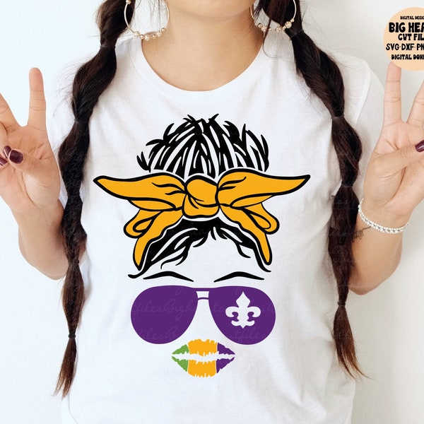 Mardi Gras Svg, Png, Jpg, Dxf, Fleur De Lis, Mardi Gras Prade Svg, Madi Gras Carnival,Messy Bun Svg, Silhouette, Cricut, Sublimation