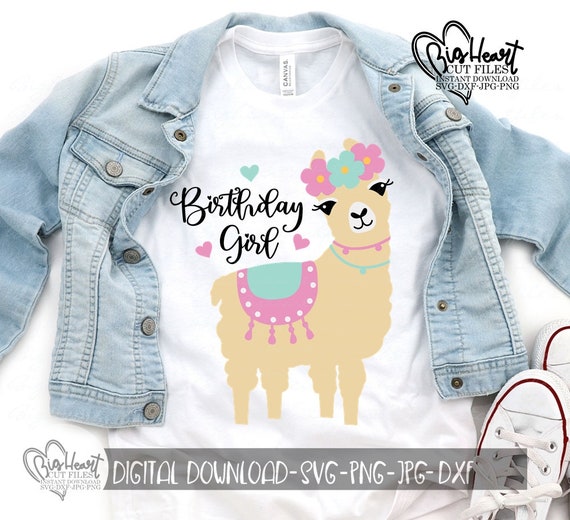Download Alpaca Svg Llama Svg Llama Birthday Girl Svg Pngjpgdxf Etsy