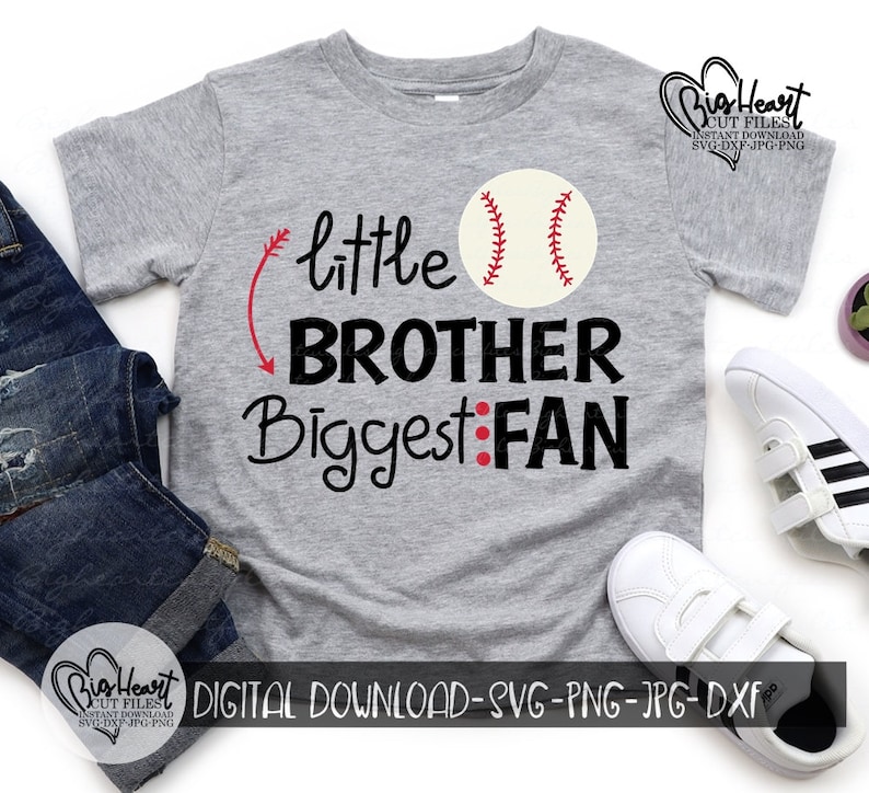 Baseball Svg Png Jpg Dxf Little Brother Biggest Fan Svg - Etsy