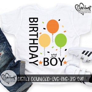 Geburtstagskind svg, Png, Jpg, Dxf, Geburtstagsballons-Svg, Ballon-Svg, Geburtstags-Shirt-Svg, Jungen-Geburtstags-Schnitt-Dateien, Silhouette, Cricut geschnitten Dateien
