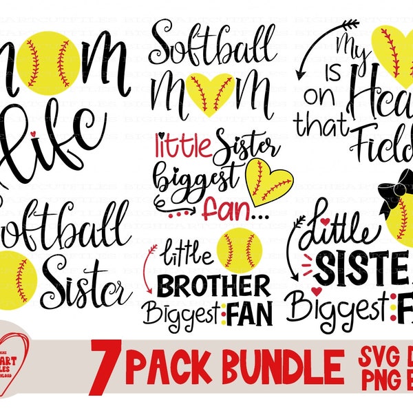 Softball Svg Bundle, Softball Svg, Softball Png, Softball Dxf, Eps, Softball Mom Svg, Softball Cut File, Silhouette, Cricut, Sublimation