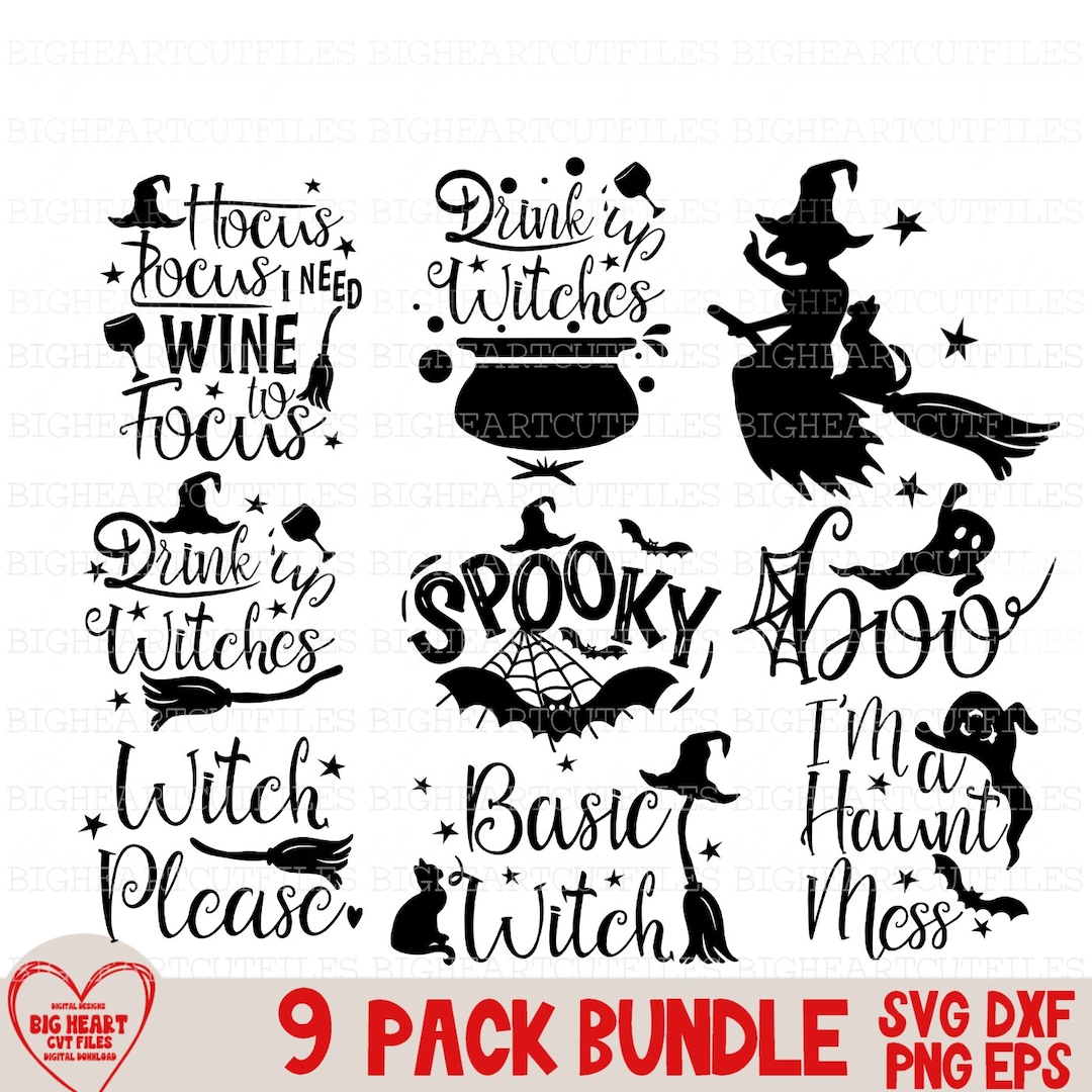 Halloween Svg Bundle Halloween Clipart Witch Svg Digital - Etsy