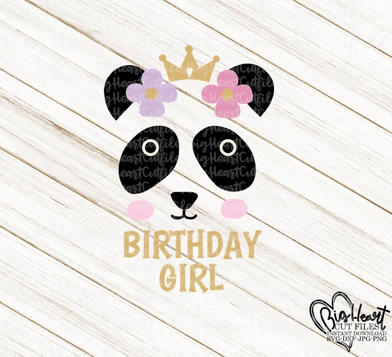 Download Clip Art Art Collectibles Birthday Girl Panda Svg Png Jpg Dxf Panda Face Svg Panda Head Svg Panda Svg Panda Cut Files Silhouette Cricut Cut Files Free Commercial Use