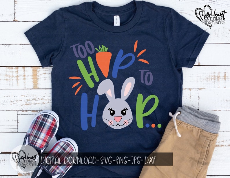 Too Hip to Hop Svg Png Jpg Dxf Bunny Svg Cute Bunny Svg - Etsy