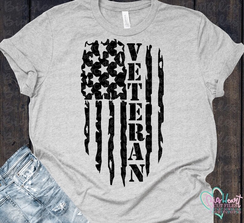 Download Veteran Distressed USA Flag Svg Png Jpg Dxf Veteran Svg | Etsy