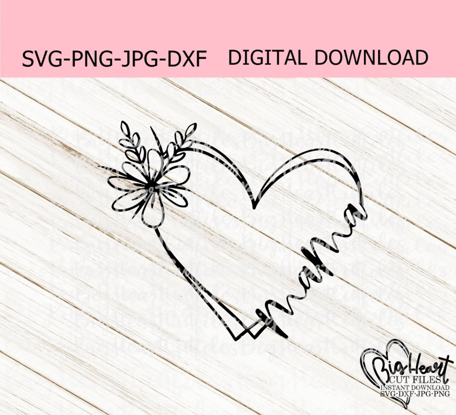 Download Mama Heart Svg Png Jpg Dxf Mothers Day Svg Mama Svg Mama | Etsy