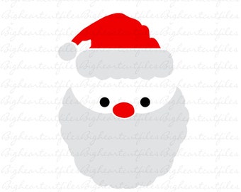 Santa Svg, Png, Jpg, Dxf, Santa Face Svg, Kids Christmas Svg Design, Santa Head Svg, Christmas Cut File, Xmas Svg, Silhouette, Cricut