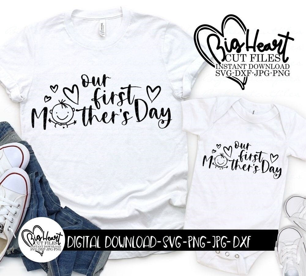 Download Our First Mothers Day Svg Png Jpg Dxf Mommy and Me Svg | Etsy