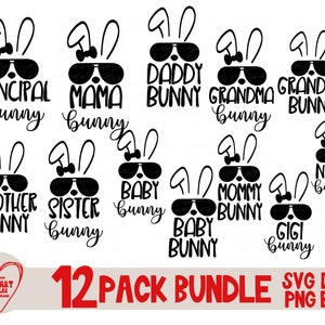 Ostern Bundle SVG, Png Dxf Eps, Osterhase Bundle, Silhouette und Cricut Schnitt Datei digitaler Download