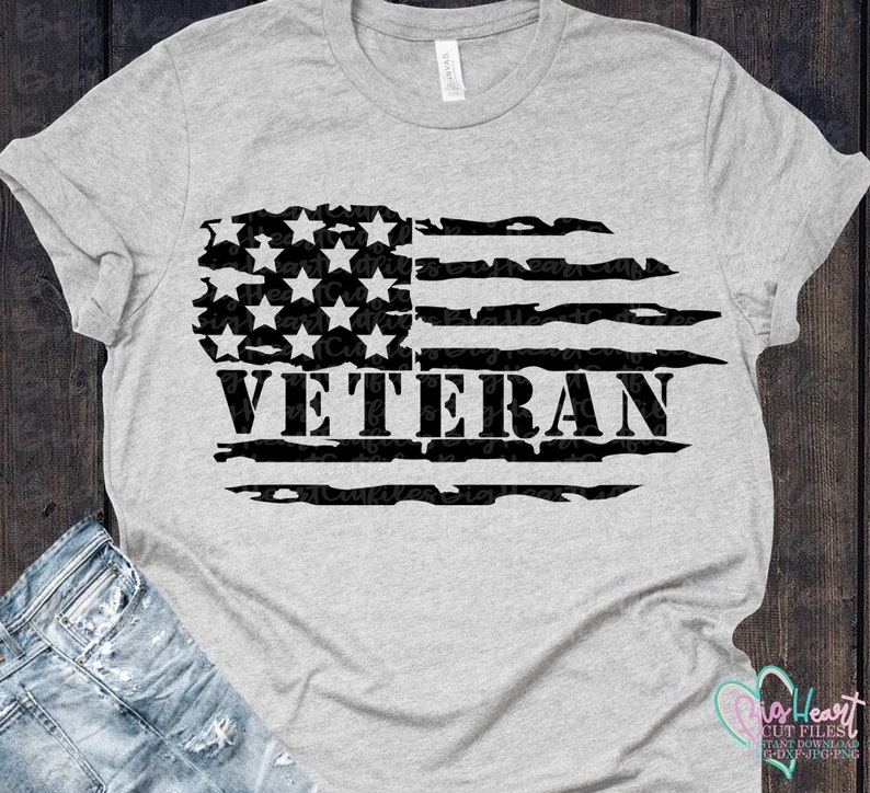 Download Veteran Distressed USA Flag Svg Png Jpg Dxf Veteran Svg | Etsy