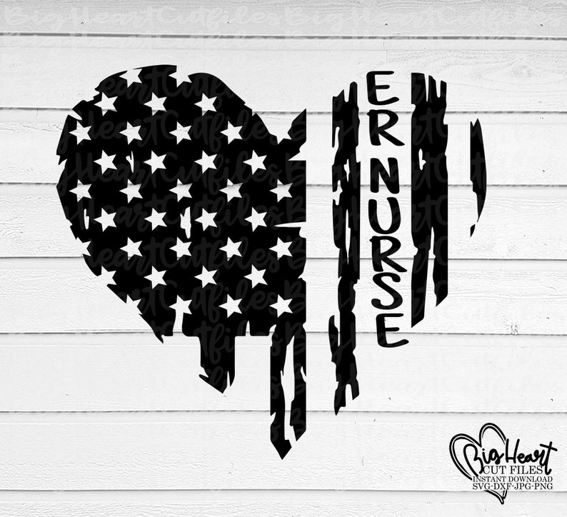 Download Emergency Nurse Distressed American Flag Svg Png Jpg Dxf ...
