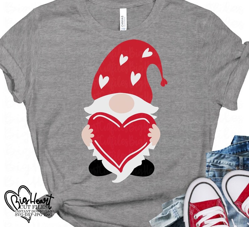 Download Gnome With Heart Svg PngJpgDxf Gnome Svg Valentine Gnome ...