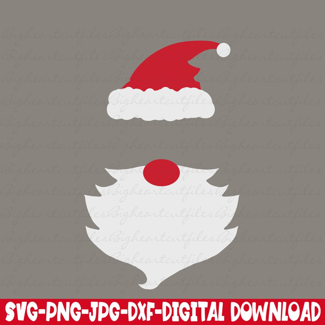Santa Split Svg Santa Split Name Frame Svg Png Jpg Dxf Santa Hat Monogram Svg Cut Files ...