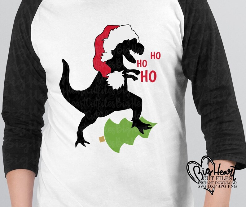 Download Santa Dinosaur Svg Png Jpg Dxf Christmas Dinosaur Svg | Etsy