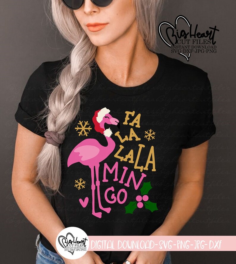 Download Santa Flamingo Svg Png Jpg Dxf Christmas Flamingo Svg Fa ...