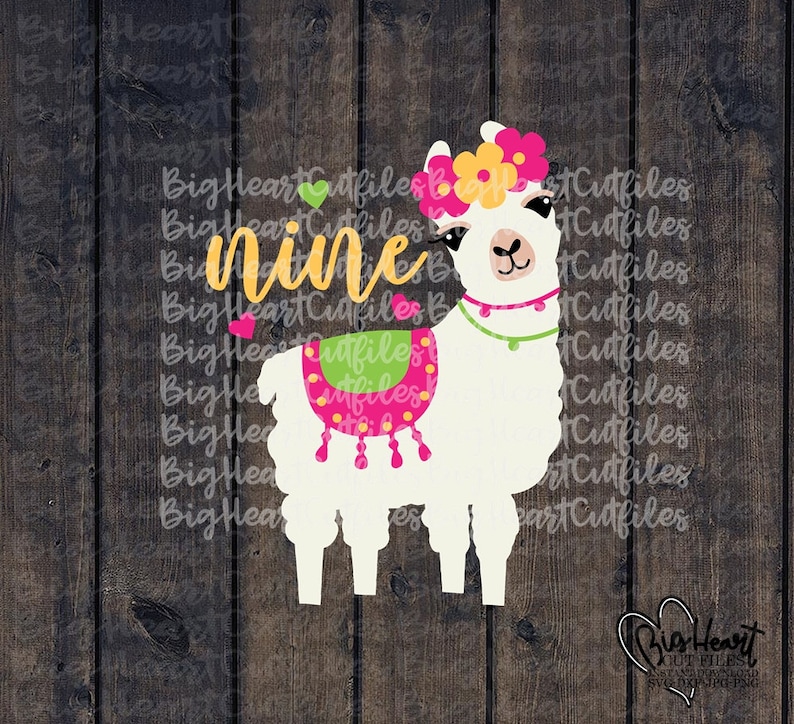 Download Llama 9th Birthday Svg Llama Svg LLama Birthday Svg Ninth ...