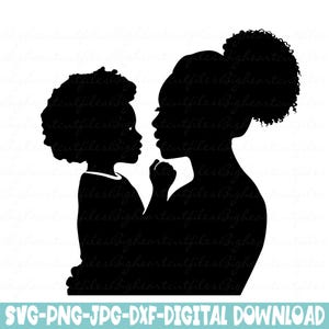 Mutter und Sohn geschnitten Datei schwarze Mutter und Kind geschnitten Datei Sofort Download