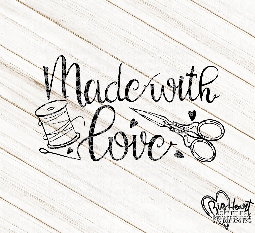 Made With Love Svg Png Jpg Dxf Handmade Svg Handmade | Etsy