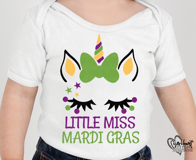 Download Mardi Gras Unicorn Svg Png Jpg Dxf Little Miss Mardi Gras ...