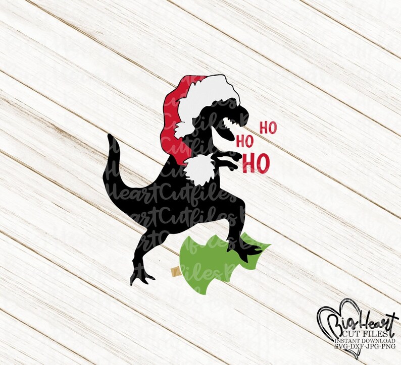 Download Santa Dinosaur Svg Png Jpg Dxf Christmas Dinosaur Svg | Etsy