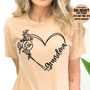 Oma Herz Svg, Png, Jpg, Dxf, Muttertag Svg, Oma Plotterdatei, Oma Svg, Silhouette Svg, Cricut Plotterdatei, Sublimation