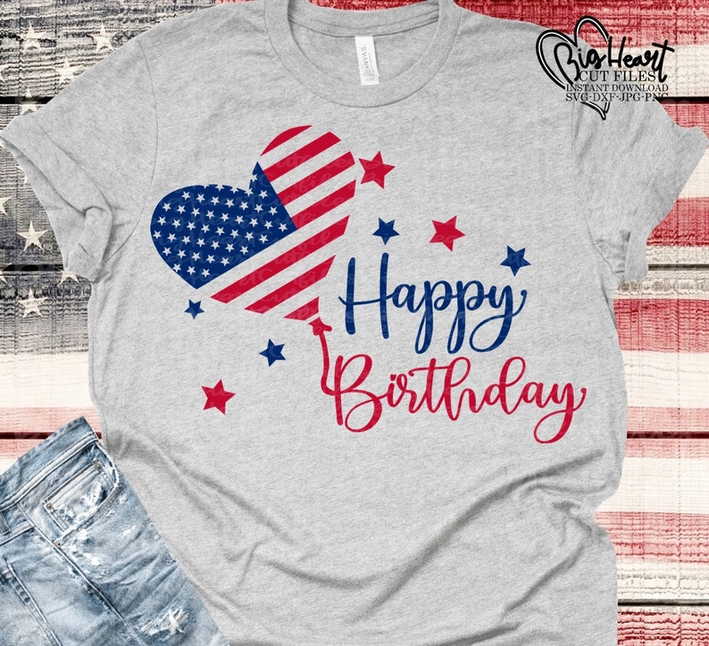 Download Art Collectibles Clip Art Dxf 4th Of July Birthday Svg Us Flag Balloon Independence Svg Happy Birthday Svg Baby 4th Of July Svg Cricut Cut Png Jpg Silhouette