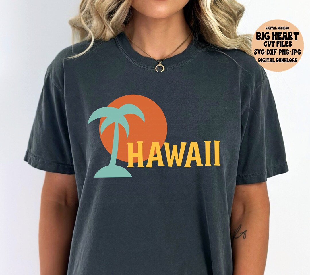 Hawaii Svg Png Jpg Dxf Palm Tree Svg Sun Svg Hawaii Cut - Etsy