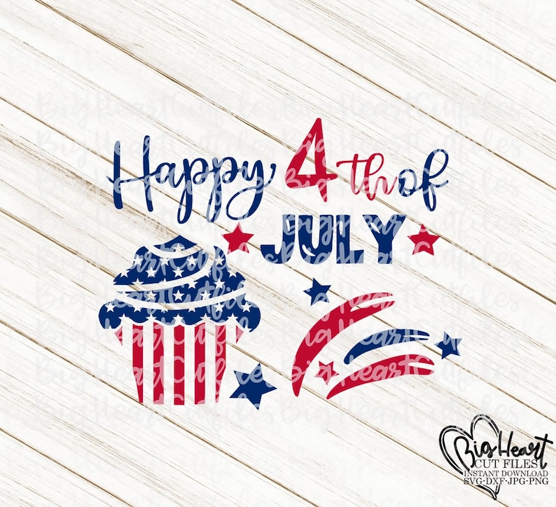 Silhouette Png Happy 4th of July Svg Baby 4th of July Svg Dxf Cricut Cut 4th of July Svg US Flag Cupcake Independence Svg Jpg