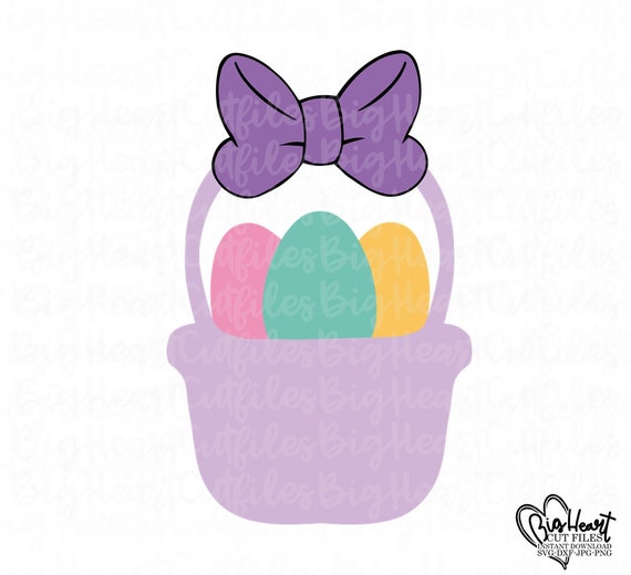 Easter Basket Svg Png Jpg Dxf Easter Svg Basket Svg | Etsy