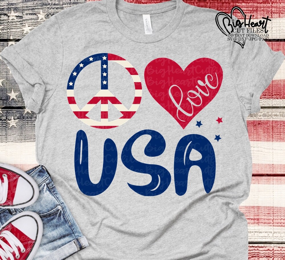 Free Free 63 Peace Love America Svg SVG PNG EPS DXF File