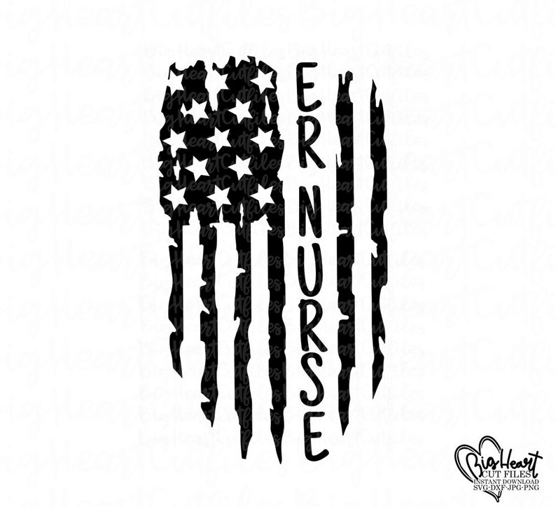 Download Emergency Nurse Distressed American Flag Svg Png Jpg Dxf ...