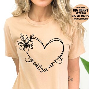 Great Nanny Heart Svg, Png, Jpg, Dxf, Nanny Svg, Great Nanny Cut-bestand, Silhouette Cut-bestand, Cricut Cut-bestand, Sublimatie